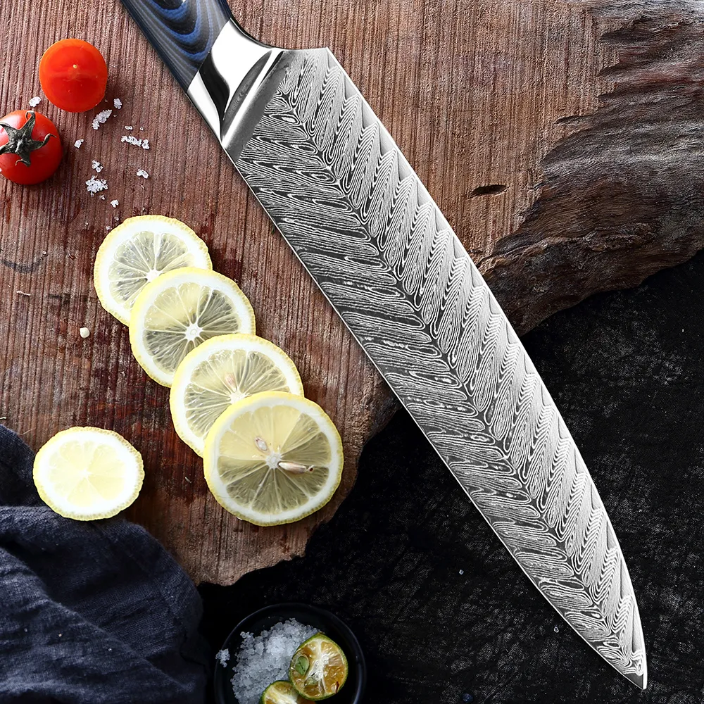 Xituo Hoogwaardige 8quotinch Damascus Chef Knife AUS10 Roestvrij stalen keukenmes Japans Santoku Cleaver Meat Slicing mes6277246