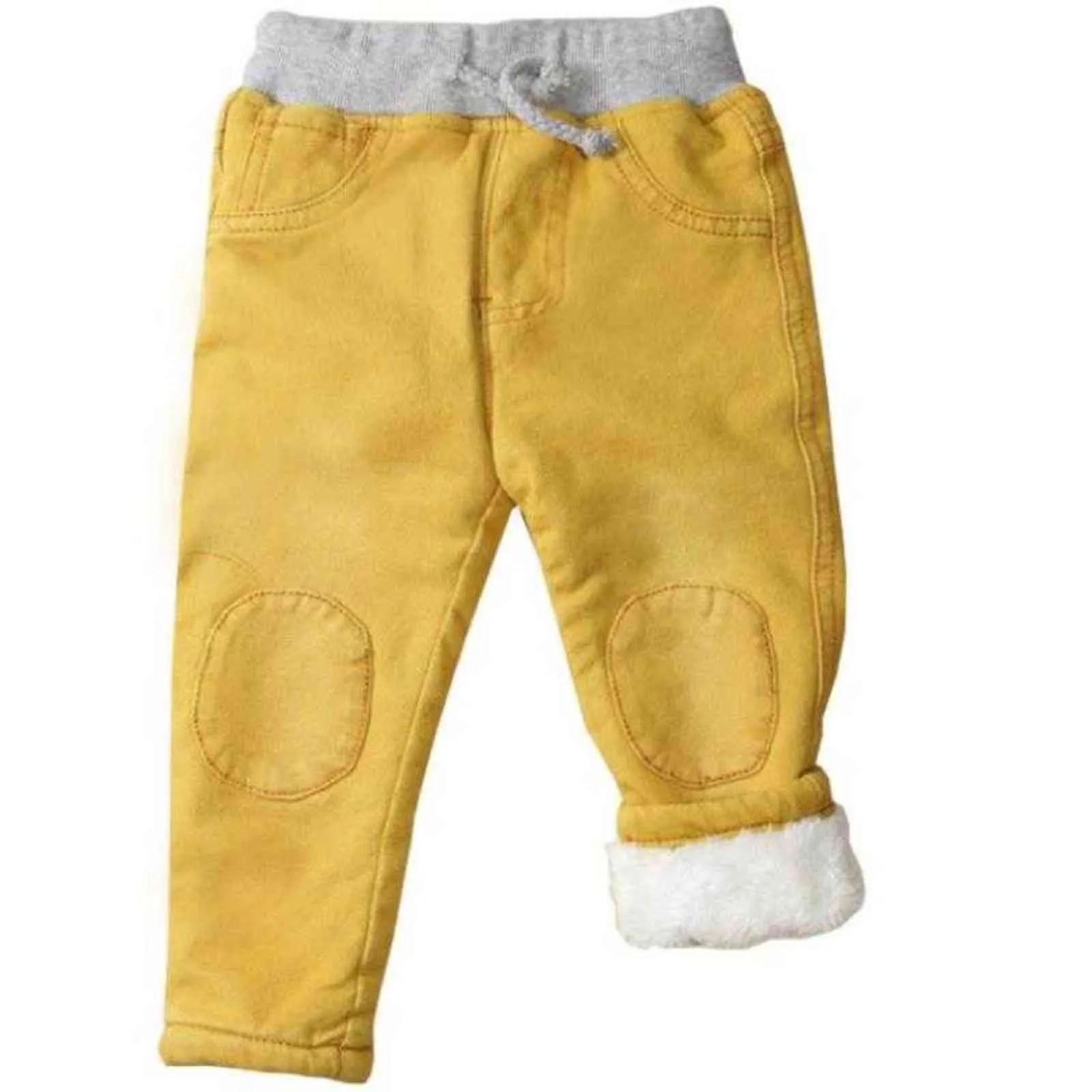 Kids Jeans Time-limited Baby Boys Clothing Thicken Winter Warm Cashmere Children Pants Wild Little Feet 1-6y 211102