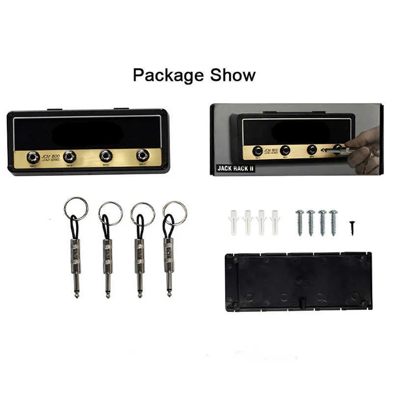 Key Rack Holder Door Wall Home House Storage Guitar Keychain Amplifier Keys Plug Hanging Box Support Organizer Chain 210609296T