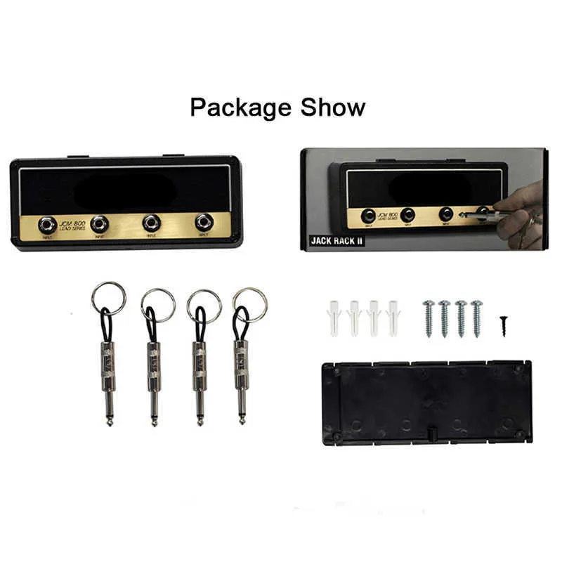 Porte-clés porte-mur maison rangement guitare porte-clés amplificateur clés prise boîte suspendue Support organisateur chaîne 210609296T