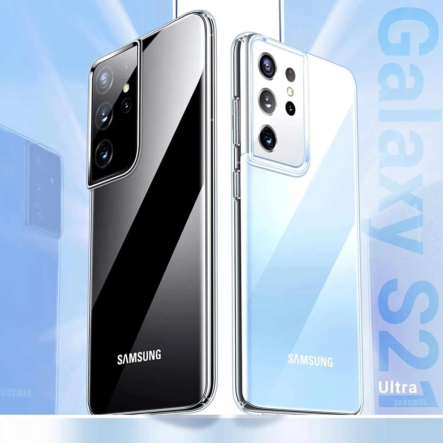 Étuis souples transparents pour Samsung Galaxy S21 Ultra S20 FE S10 E Note 20 Plus 10 A51 A71 A50 A70 A20E A21S A21 Accessoires de couverture de téléphone
