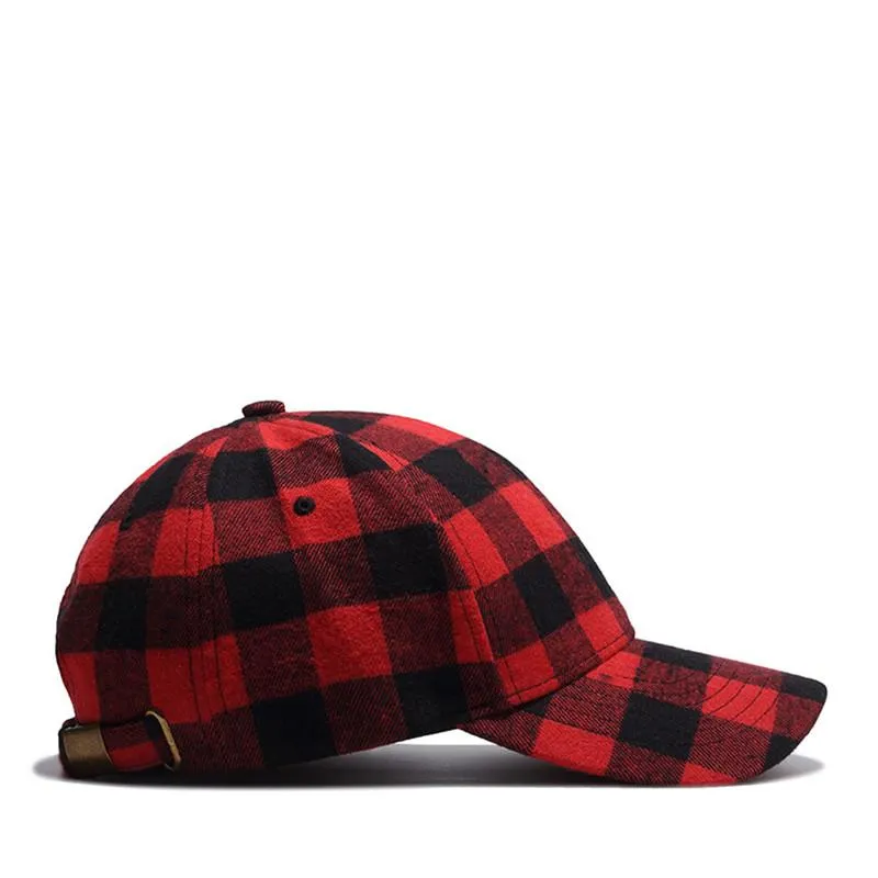 Korea stil plaid bomull baseball kepsar hästsvans boll hatt kvinnor män toppade keps utomhus snapback kepsar justerbara hip-hop visor hattar d9909 wjy591