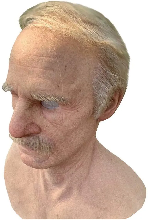 Me -The Elder Old Man Maschera viso spaventosa senza rughe e capelli228m