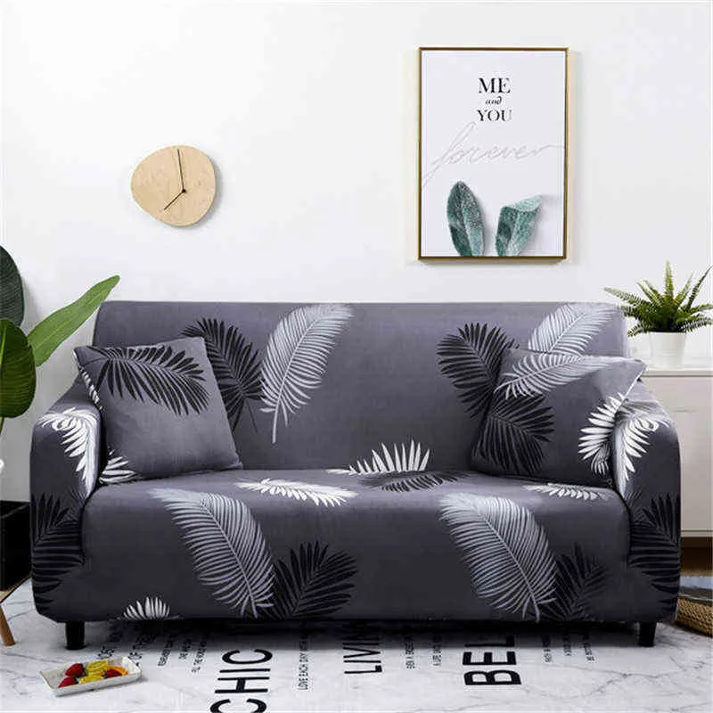 Stretch Sofa Slipcover Elastyczna Sofa Pokrowce Do Salonu Funda Sofa Krzesła Krzesła Krzesła Pokrywa Home Decor 1/2/3 / 4-Seater 211102