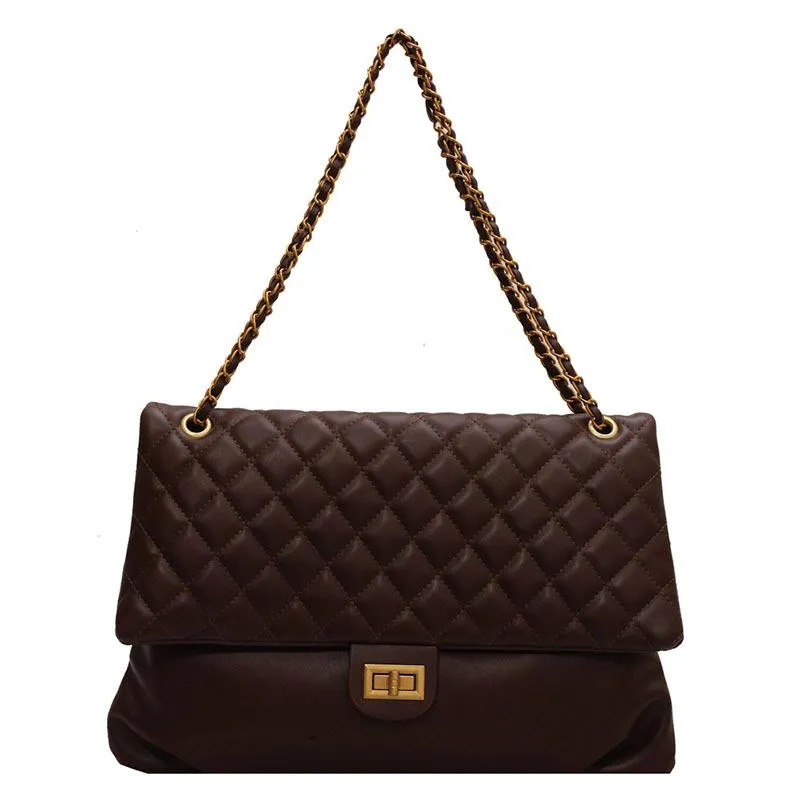 Abendtaschen große Kapazität Frauens Bag PU Designer Handtasche Mode Festkette Top Griff Messenger Schulter für Wome240f