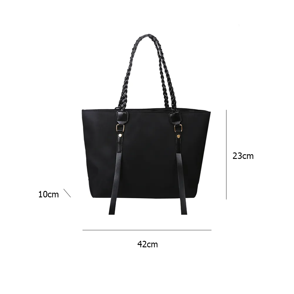 New Casual Women Large Capacity Underarm Shoulder Bags Fashion Nylon Solid Color Female Simple Female Daily Shoulder Handbags