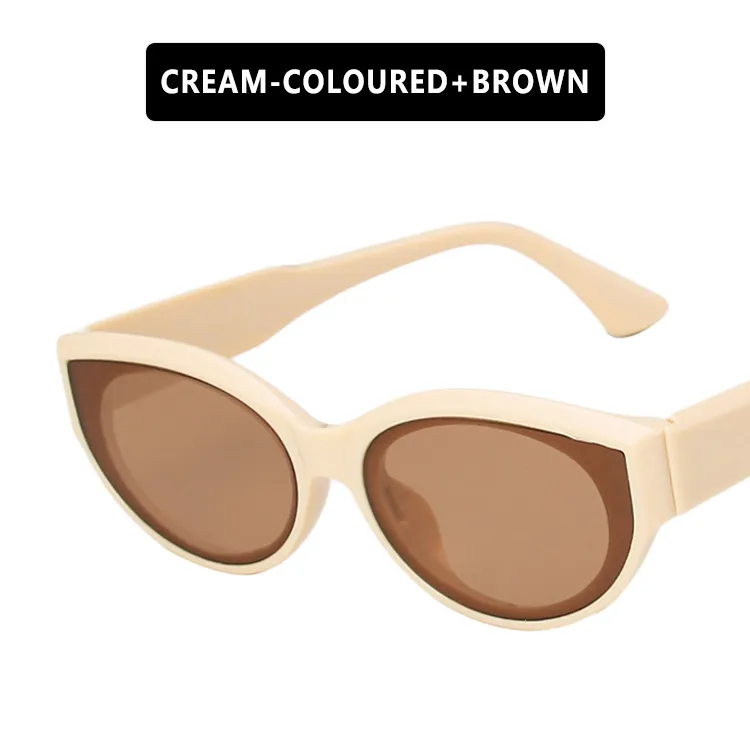 Óculos de sol hip hop oval para mulheres moda óculos de sol feminino elegante uv400253i