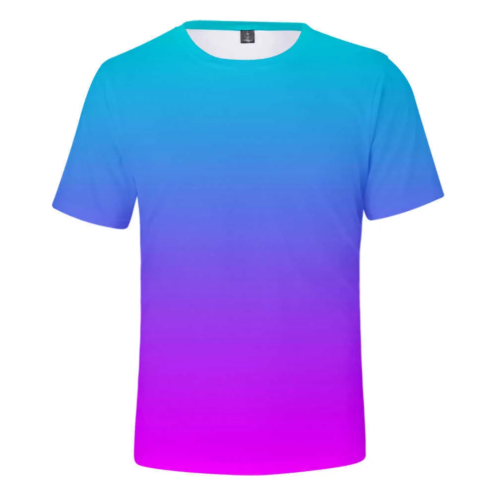 Neon T-Shirt Men/Women Summer green T shirt Boy/Girl Solid Colour Tops Rainbow Streetwear Tee Colourful 3D Printed Kids 210714