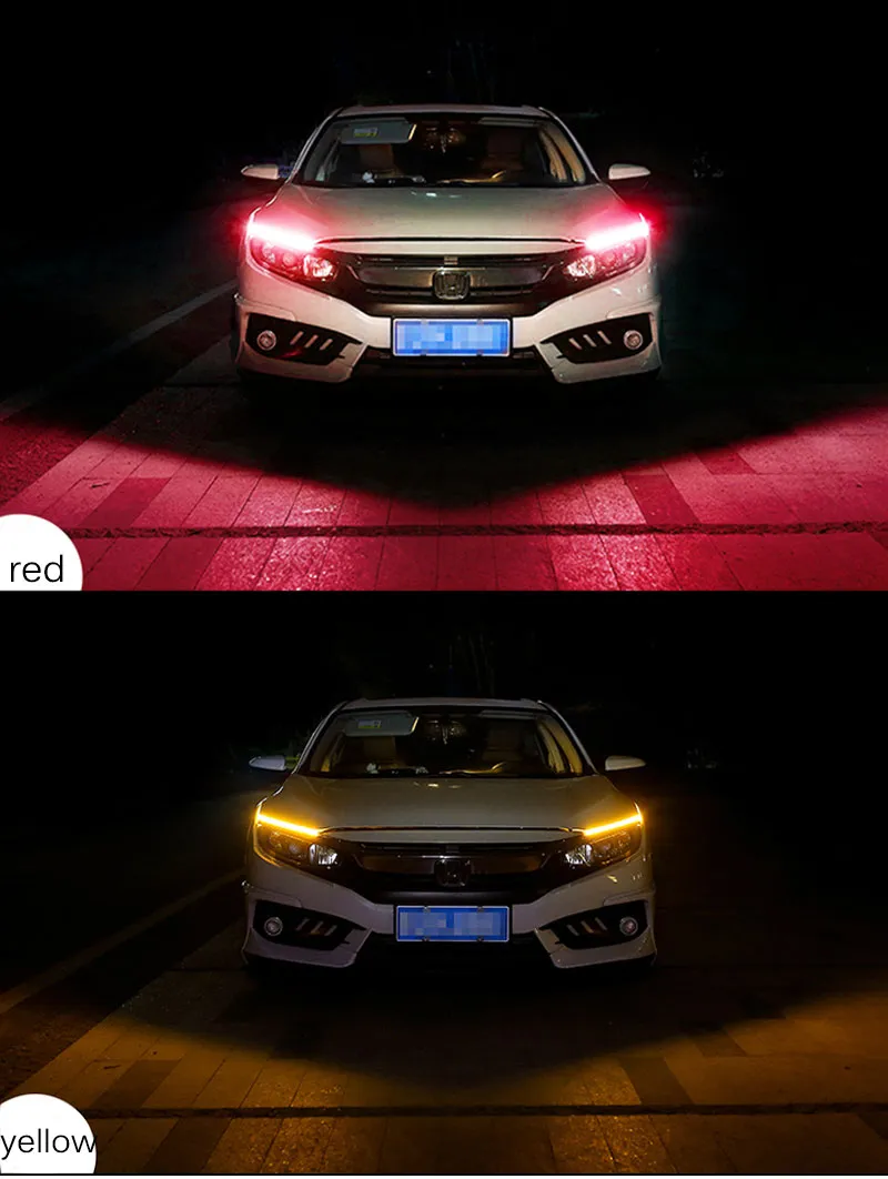 Car Led DRL Daytime Running Lights Turn Signal DRL Led Strip Car Light Accessories Brake Side Lights Headlights For Auto