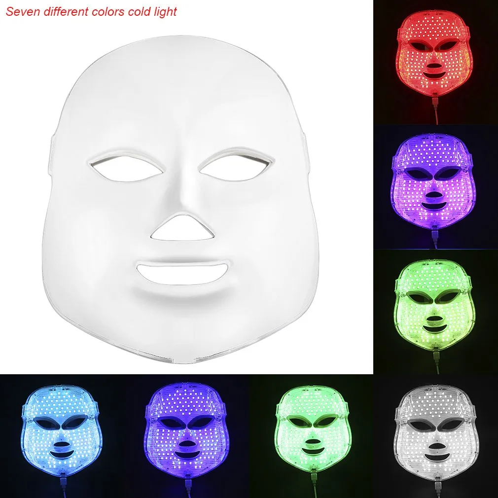 Zmusza skóry LED 7 Kolory LED Light Light Terapia PDT PDT Maska twarzy maska ​​twarzy facie kosmetyka hurtowa