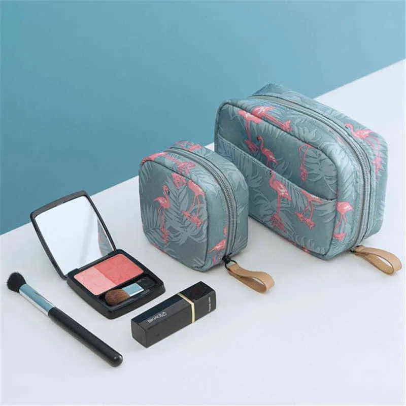 Nxy sacs à cosmétiques étanche Portable Mini couleur unie voyage rangement de toilette Cactus beauté maquillage organisateur 220302