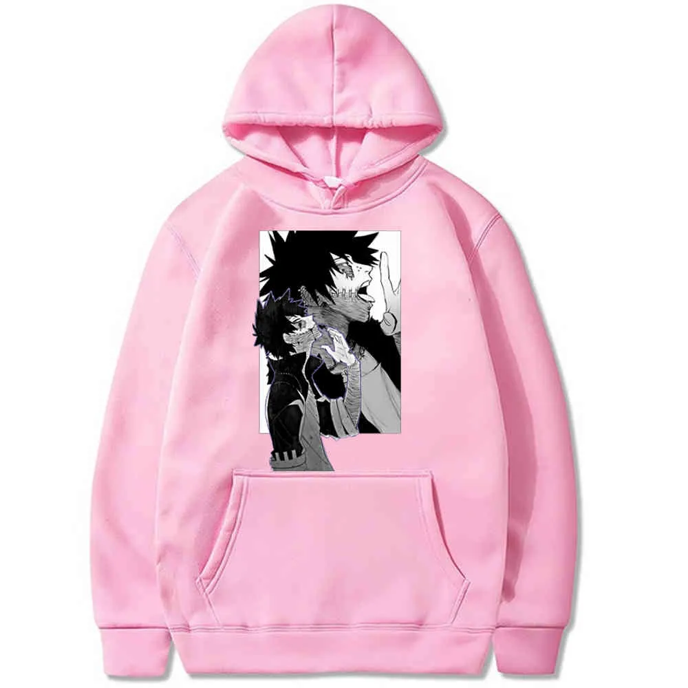 My Hero Academia Anime Harajuku Dabi Print Hoodie Men Tops Loose Autumn Winter Sweatshirt Hoody Hoodies Y0319