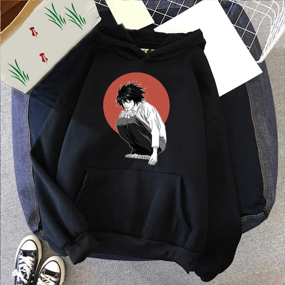 Anime Death Note Hoodie Männer Frauen Casual Langarm Sweatshirts Kleidung Unisex Y0803