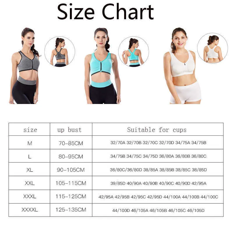 Push Up Bralette Bras For Women Seamless Bra with Padded Front Zipper Sport Brassiere Wirefree Fitness Tops 210728