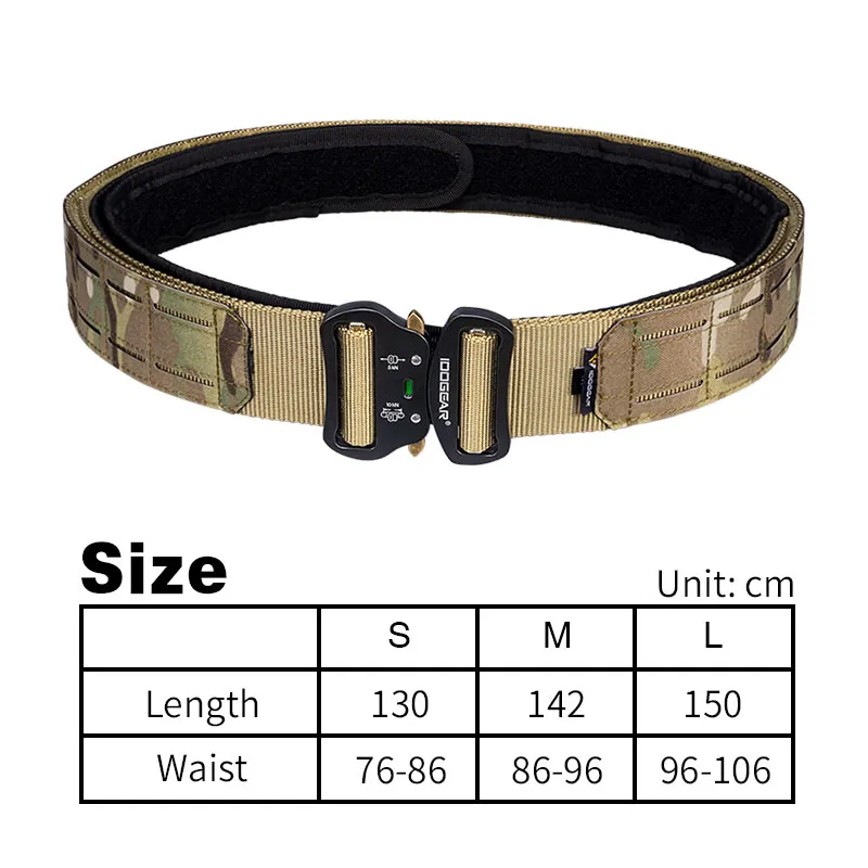 Ceinture tactique molle découpée au Laser de 2 pouces, ceintures de Combat, ceinture MOLLE intérieure et extérieure Multicam range221n3333963