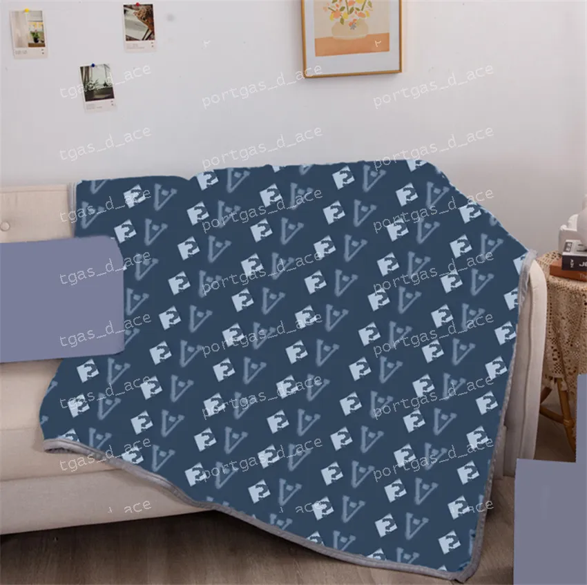 Letters Flowers Throw Blankets Vintage Office Travel Car Pile Blanket Autumn Winter Warm Throw Multifunction Sofa Chair Throws for2631