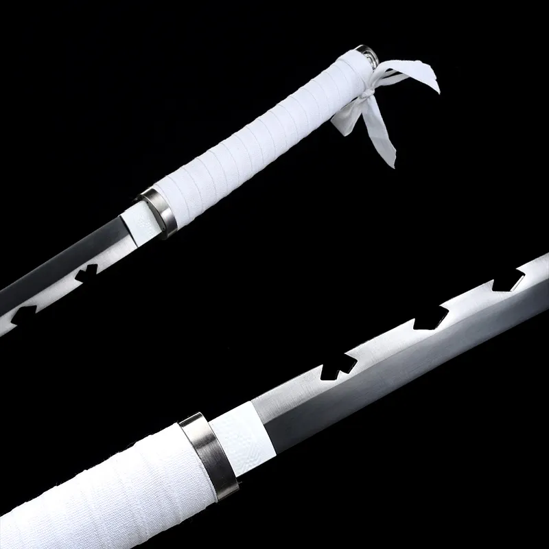 크리스마스 장식 일본 애니메이션 악마 슬레이어 kimetsu no yaiba hashibira inosuke cosplay props-real steel fantasy swords-two s2724