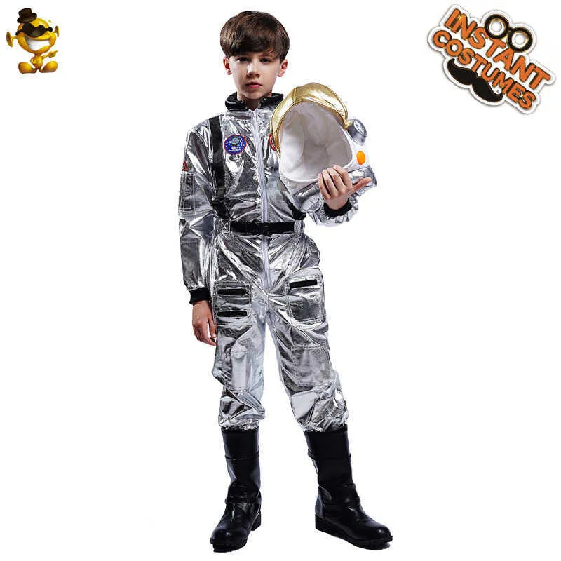 Enfants garçon astronaute Costumes Cosplay vacances garçon extraterrestre Spaceman vêtements pour enfants Halloween fête Q0910