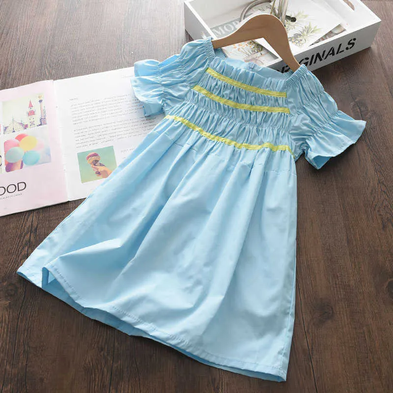 Oso líder niñas princesa Vestidos otoño niña lunares vestido niños moda dulce Vestidos niños ropa linda 3 8Y 210708