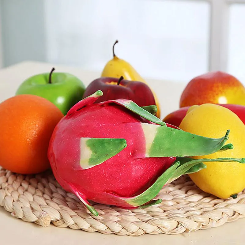 Décoration de fête, Simulation de Fruit de Dragon, modèle de résine tropicale, faux accessoires artificiels de cuisine pour la maison, jouets pour enfants 308v