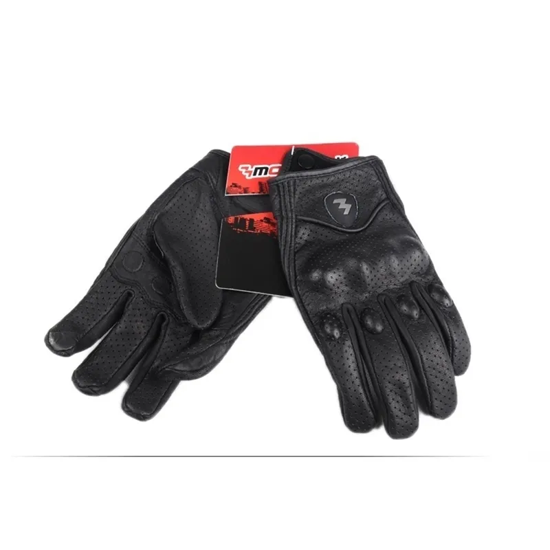 Försäljning Fullfinger Motorcykelhandskar Guantes Moto Verano Motocross Leather Glove de Moto Para Hombres Bike Racing Riding