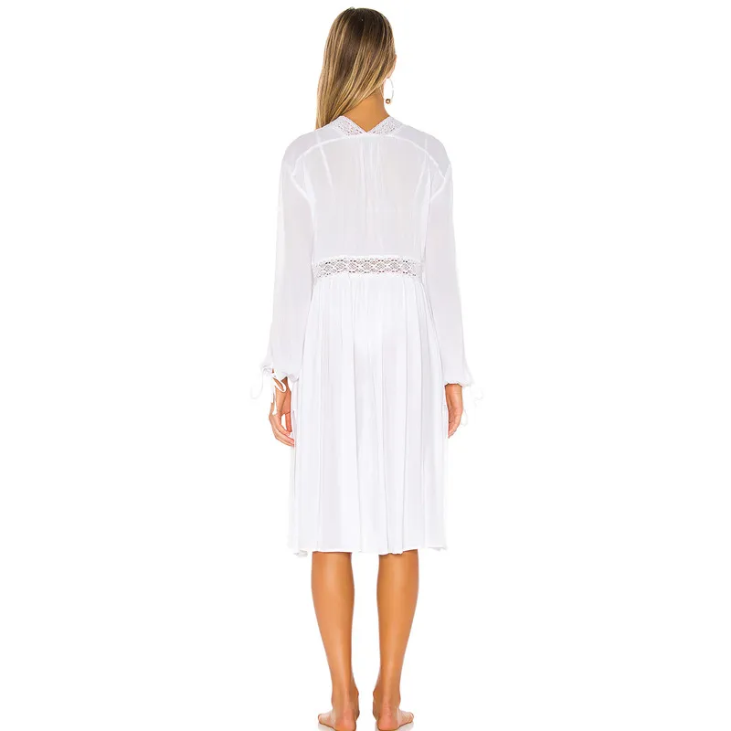 Beach Dress Long Cover up Vestido largo Verano Mujer Bathing suit ups Sarong Robe de Plage Tunic #Q947 210420