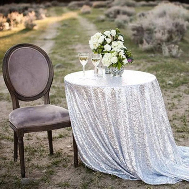 Decoração de festa toalhas de mesa brilhantes glitter lantejoulas toalha de mesa de ouro rosa pano de mesa banquete de casamento acessórios para casa236d