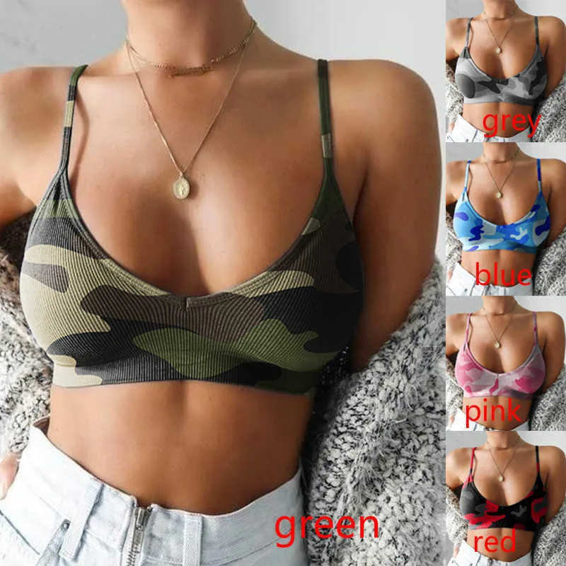 UMEKO Yeni Moda Kadınlar Seksi Kırpma Kamuflaj Yaz Camis Casual Büstiyer Sutyen Tank Tops Yelek Kolsuz Kırpma Tops Blusas Y0622 Tops