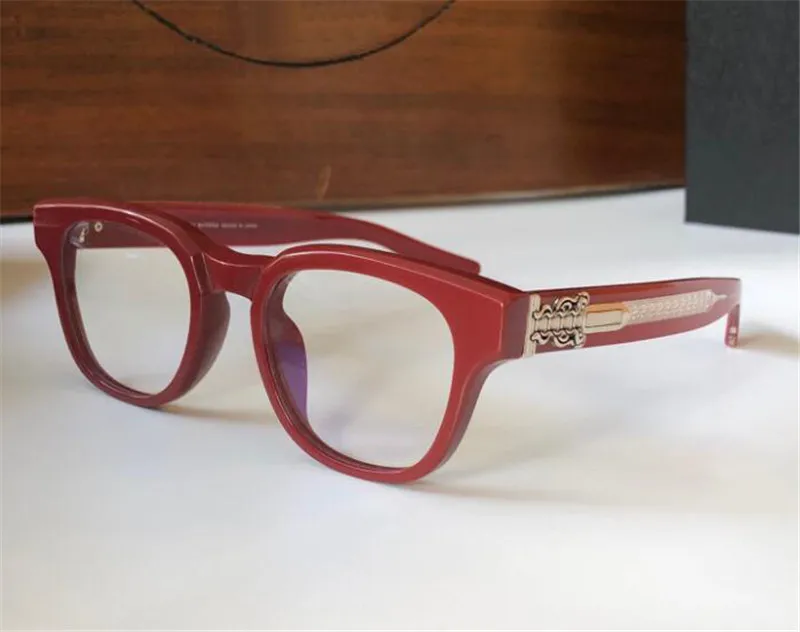 Ny modedesign Optisk glasögon Cuntvolut Classic Square Plate -ram med delikat svärddekoration Enkel och mångsidig stil 238x