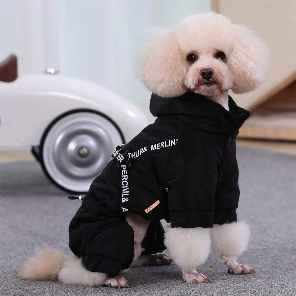 Hoopet Winter-Herbst-Ausflugskleidung für Hunde, warme, hübsche Haustierjacke, dicker vierbeiniger Mantel, Welpen-Chihuahua-Kleidung, Outfit 211007