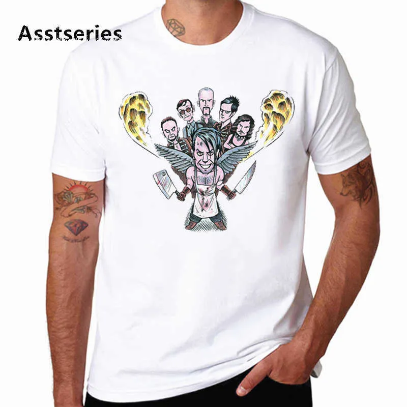 Moda dos homens camiseta até Lindemann Harajuku Streetwear Casual Tshirt Homme magro solto redondo Pescoço impresso t-shirt 210629