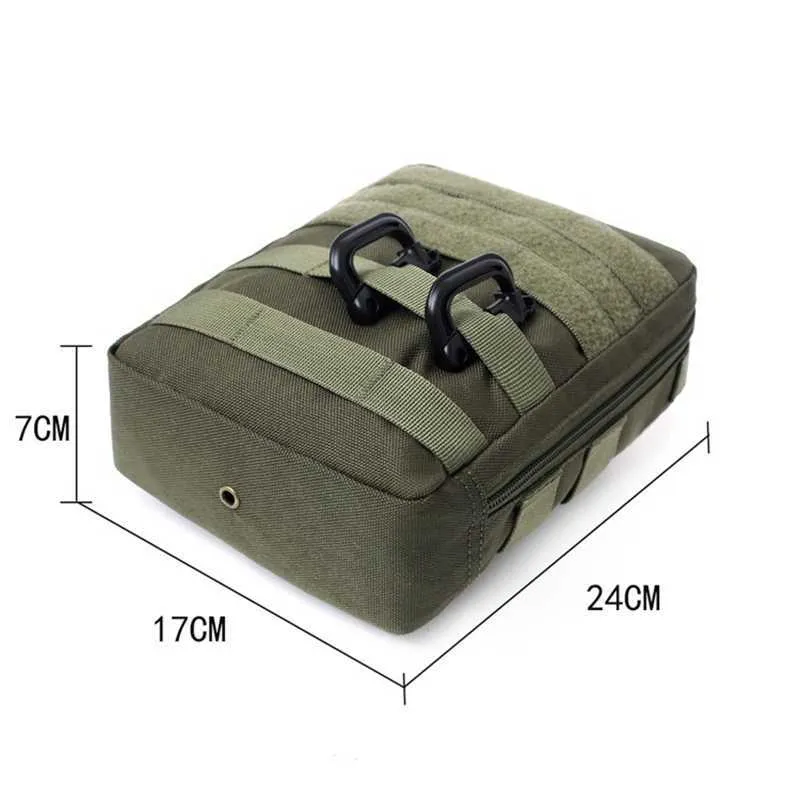 Askeri Tıbbi Çanta Yardımcı Programı EDC Kılıfı Naylon Aksesuar Aracı Çanta Survival Avcılık Sırt Çantası Molle Eklenti Paketi Taktik Q0721