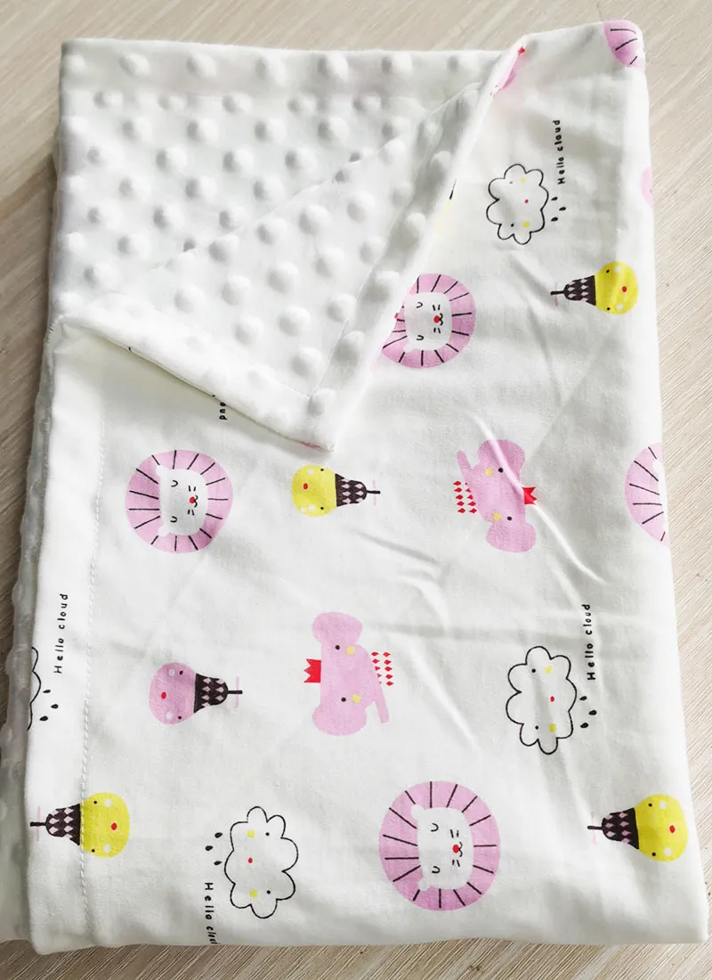 Baby Algodão Super Cobertor Suficiente Arco-íris 3D Dot ToDdler Swaddle 100x75cm 220225