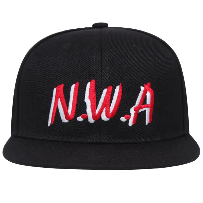 Nowy przylot NWA haft męski baseball czapka płaska grzbiet Hiphop Hat Regulowanego Snapback Hat Womens Baseball Hat7372378