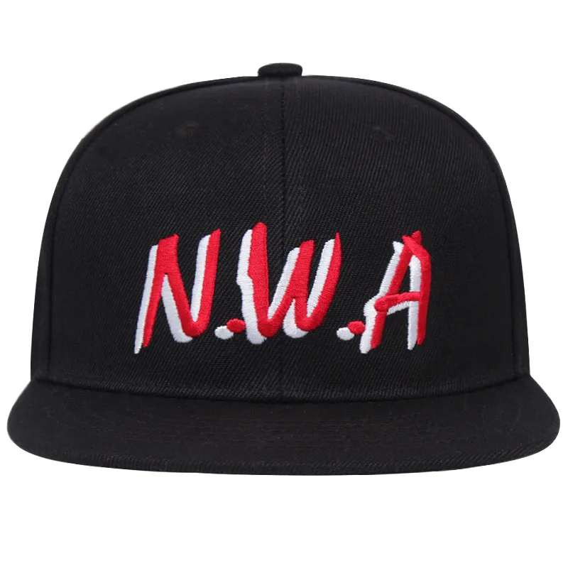 وصول جديد NWA التطريز رجالي البيسبول قبعة مسطحة قبعة الهيبوب القابلة للتعديل قبعة Snapback قبعة النسائية البيسبول HAT7372378