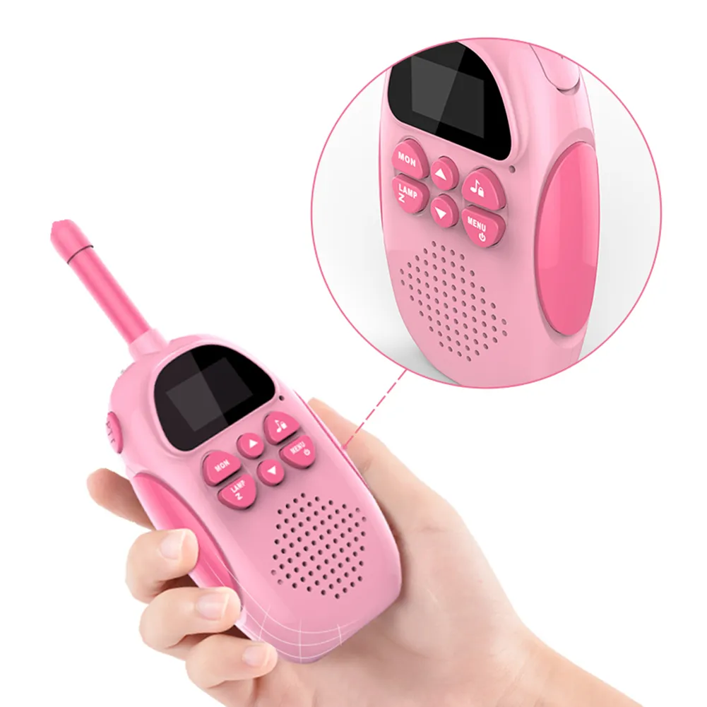 2pcs Walkie Talkie Kids Walkie-Talkies 22 канала 2 Way беспроводные радио игрушки с ЖК-фонариком с подсветкой для детей