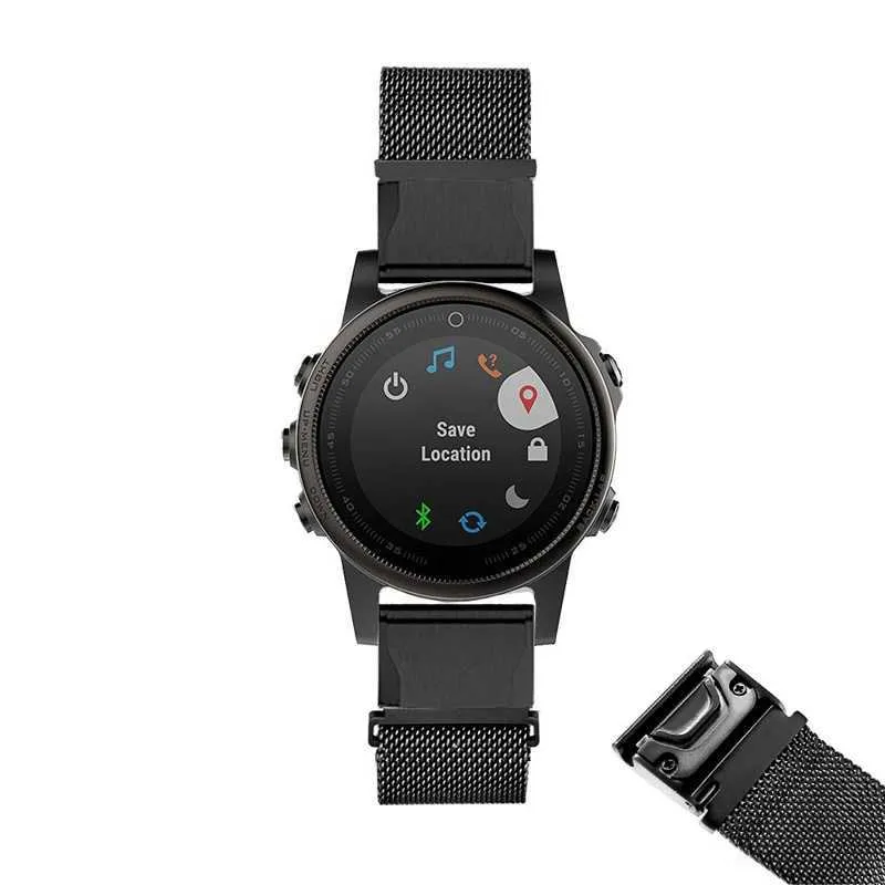 Fenix 6s用ミラネーゼループマグネットリストバンド20mm garmin Fenix 5SとH0919273483のクイックフィットステンレス鋼のウォッチバンドストラップストラップ