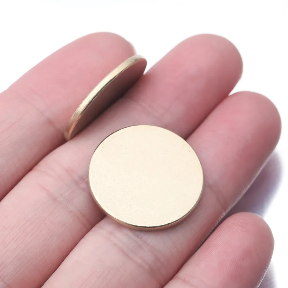 Lot Original Brass Thick Round Blank Disc 25mm Coin Stamping Pendant Tags Charms Supplies For Diy Handmade Jewelry Making8083828