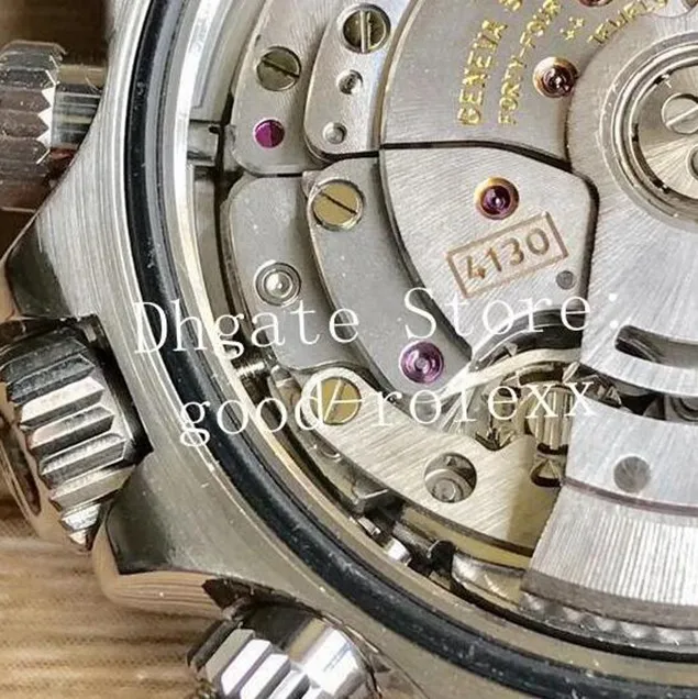 Crystal Watch Chrono obserwuje mężczyzn V4 Wersja Automatyczna Cal 4130 Ruch Chronograph Kif Shoga