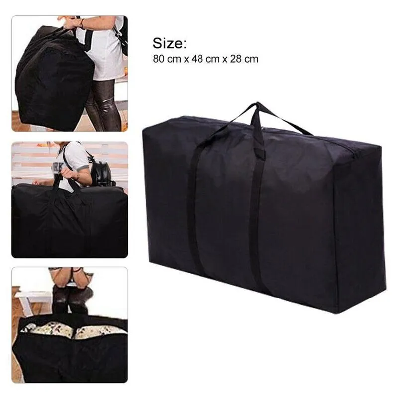 Cerniera impermeabile Organizza borse portaoggetti Borse bagagli Shopping Extra Moving Borsa da imballaggio grande Strumento Dormitorio Contenitore R7F72463