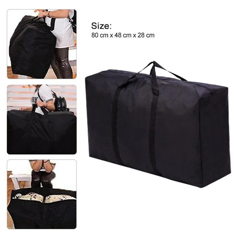Waterproof Zipper Organize Storage Bags Luggage Bags Shopping Extra Moving Large Packing Bag Tool Dormitory Container R7F7246N