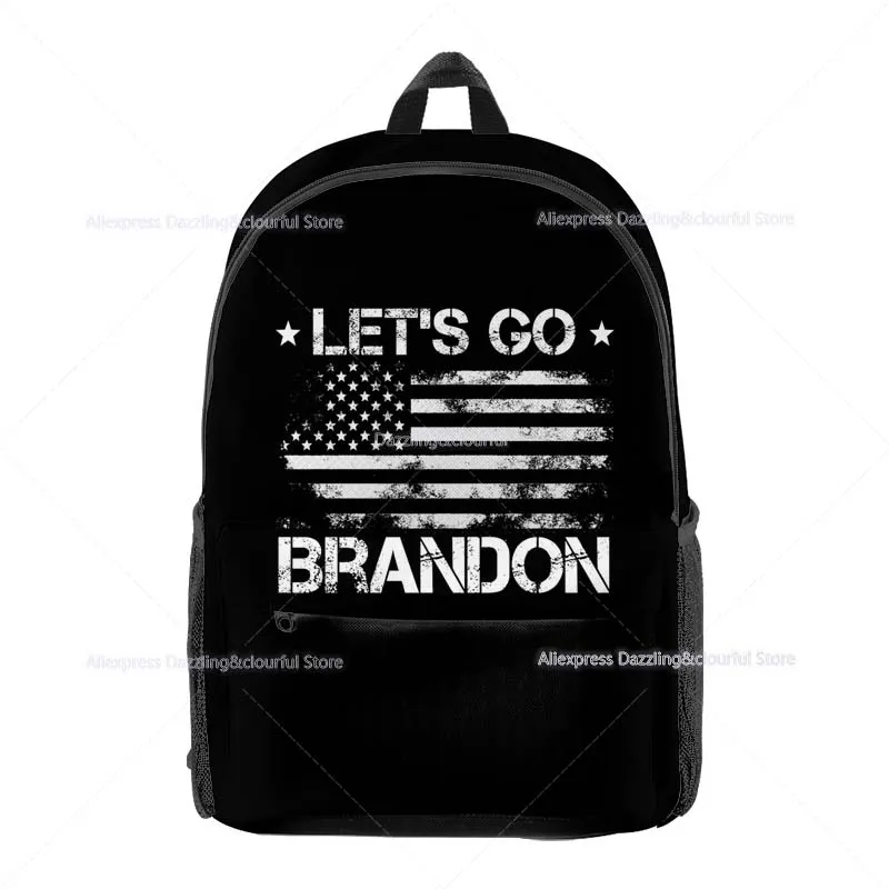 Unisexe Let's Go Brandon impression 3D sacs à dos étudiants motif drôle sacs d'école enfants cartables garçons filles voyage sacs à dos Mochila