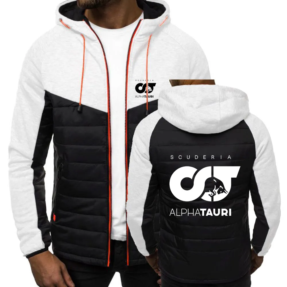 Veste d'été pour hommes Formula Racer Pierre Gasly Alpha imprimé vestes à capuche fermeture éclair printemps automne manteaux chauds rembourrés