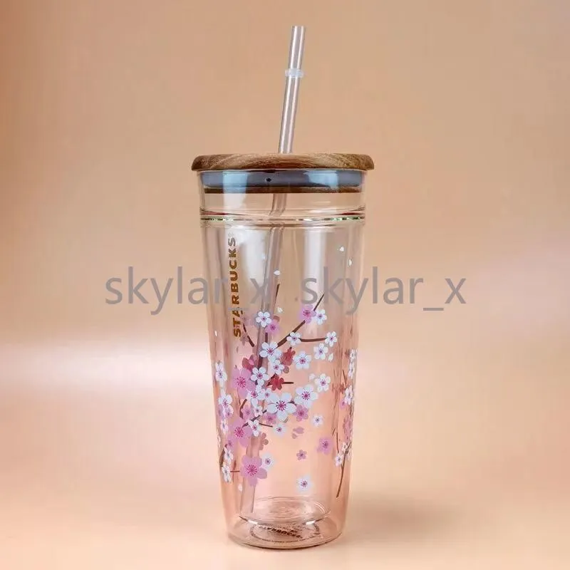 2021 Limited Edition Starbucks Mugs Large Capacity Glass Accompanying Cup with Straw280F