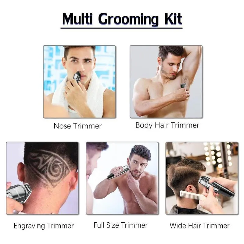 Tutto in uno kit la cura degli uomini tagliacapelli tagliacapelli professionale barba tagliacapelli elettrico uomo lavabile in lavatrice 220623