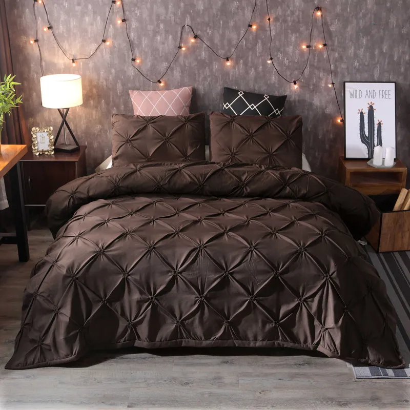 Solid Nordic Simple Multi-Color White Black Bedding Sets Queen King Size 220x240 150x210 Duvet Cover Set Bedclothes Quilt Cover