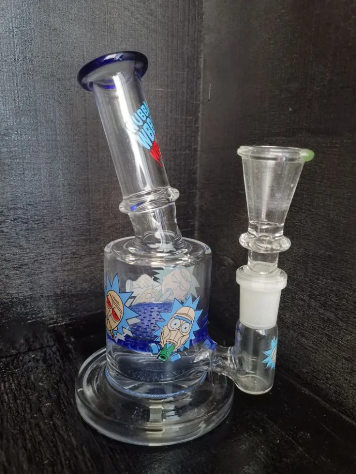 Bong Dab Rig Water Pipes Vetro spesso Honeycomb Perc Blue Bong Heady Mini Pipe Wax Oil Rigs vendita dhpingshop