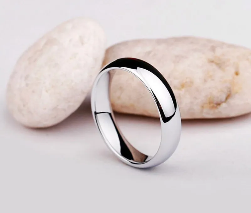 YHAMNI 100% autentico 925 anelli in argento sterling donna uomo semplice coppia anello liscio fascia nuziale gli amanti Gift212Y