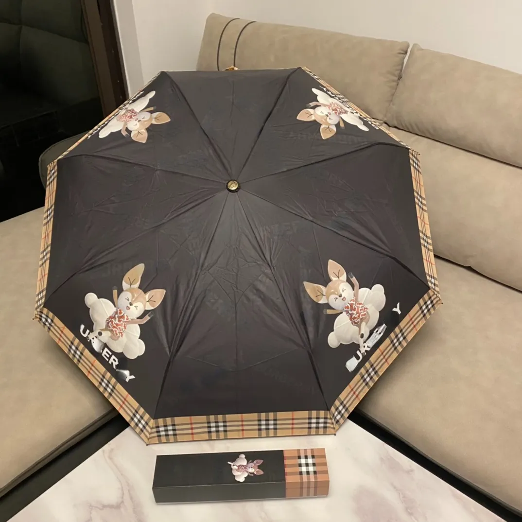 디자이너 자동 우산 레인 여성 남성 남성 접이식 UV 태양 투명 해양 우산 우산 고품질