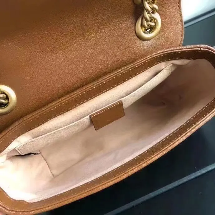 Dicky0750 portafoglio monospalla borsa a tracolla in pelle di vacchetta catena a forma di cuore moda presbiopia cena designer borsa in pelle di alta qualità240L